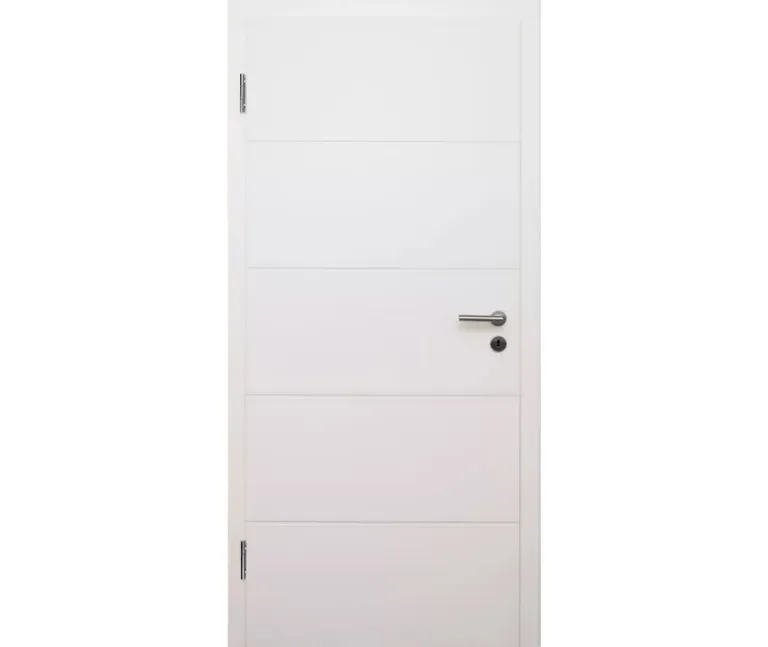 HORI Schallschutz Wohnungseingangstür Valencia Weißlack RAL9010 SK1 Eckkante Vollspan 0