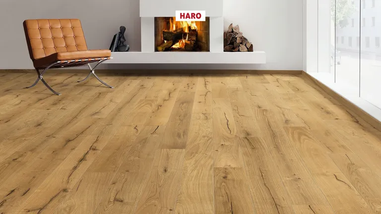 HARO Parkett 4000 Plaza Eiche Alabama strukturiert Landhausdiele 2