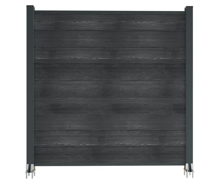 HORI Wood-Design WPC Sichtschutzzaun Stecksystem Zaun Komplettset 0
