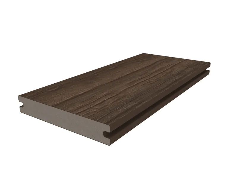 HORI Terrassendiele WPC Massiv Co-Extrudiert tiefe Struktur 22,5 x 138 mm Dunkelbraun 2