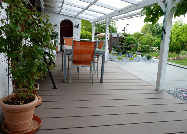Megawood Terrassendielen Komplettset WPC Jumbo Premium massiv lavabraun 6