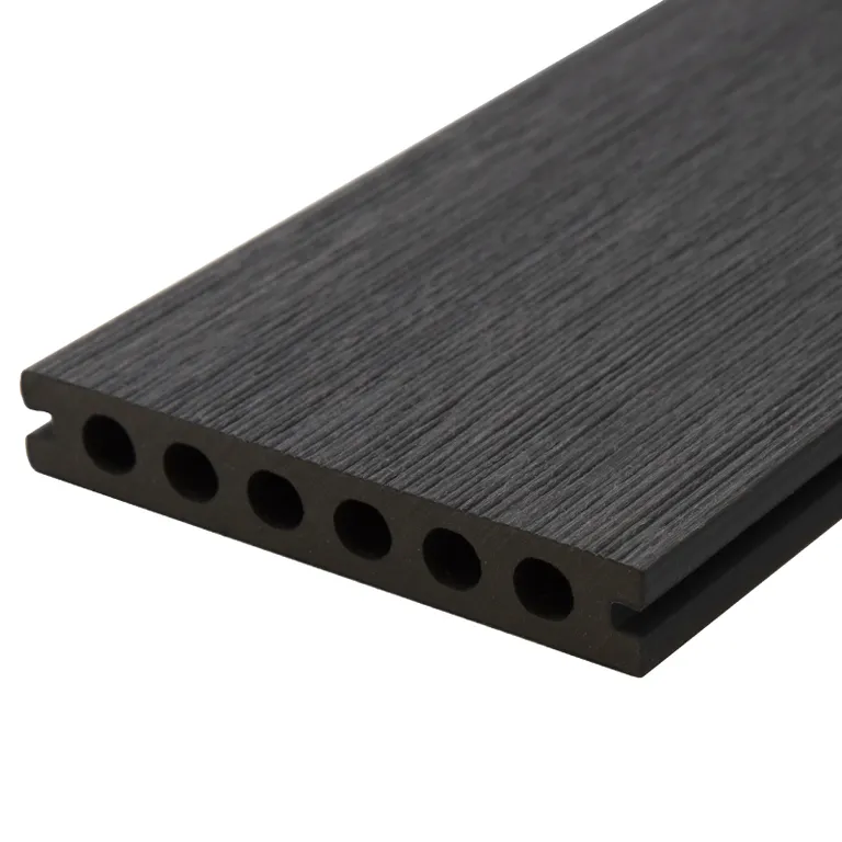 HORI Terrassendielen Komplettset WPC Safety Schutzummantelung grau modern grob strukturiert/glatt gebürstet 23 x 143 mm 1
