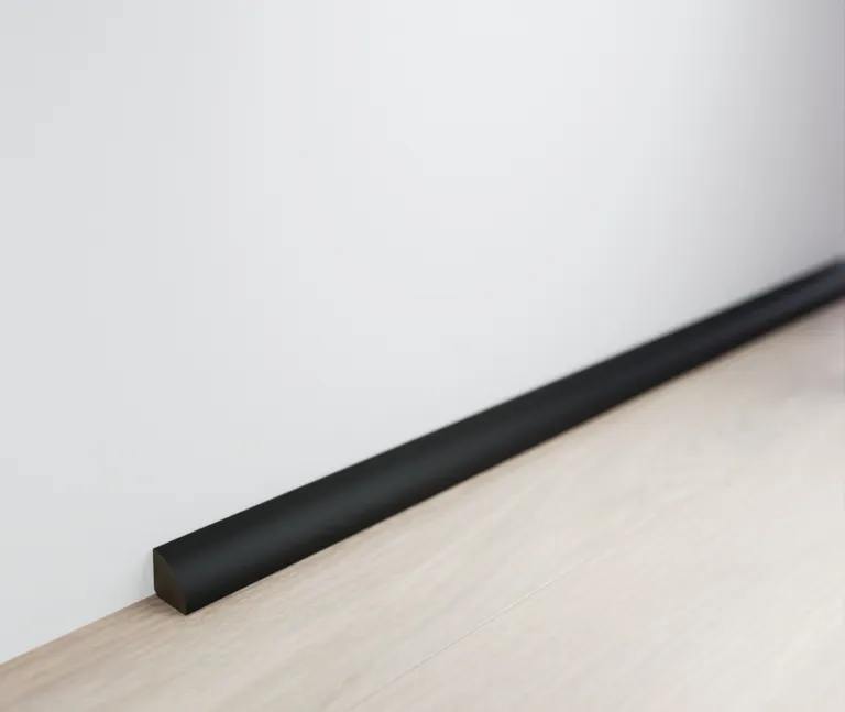 HORI Kunststoff Sockelleiste EPS Viertelstab schwarz 2