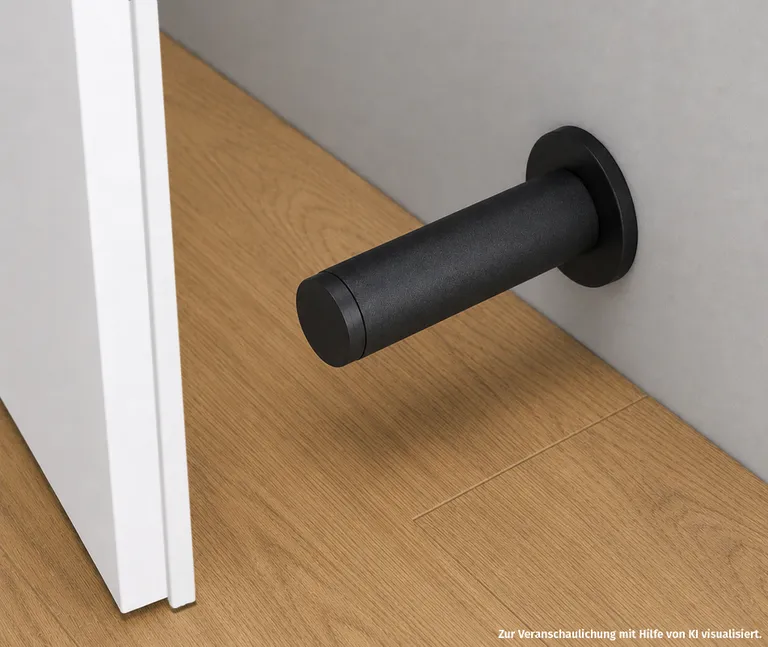 HORI Wandtürstopper Edelstahl Black Frosted 6
