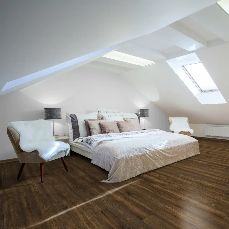 DOMIZIL PVC freier Klick-Designboden Aqua Eiche schlammbraun Landhausdiele 5