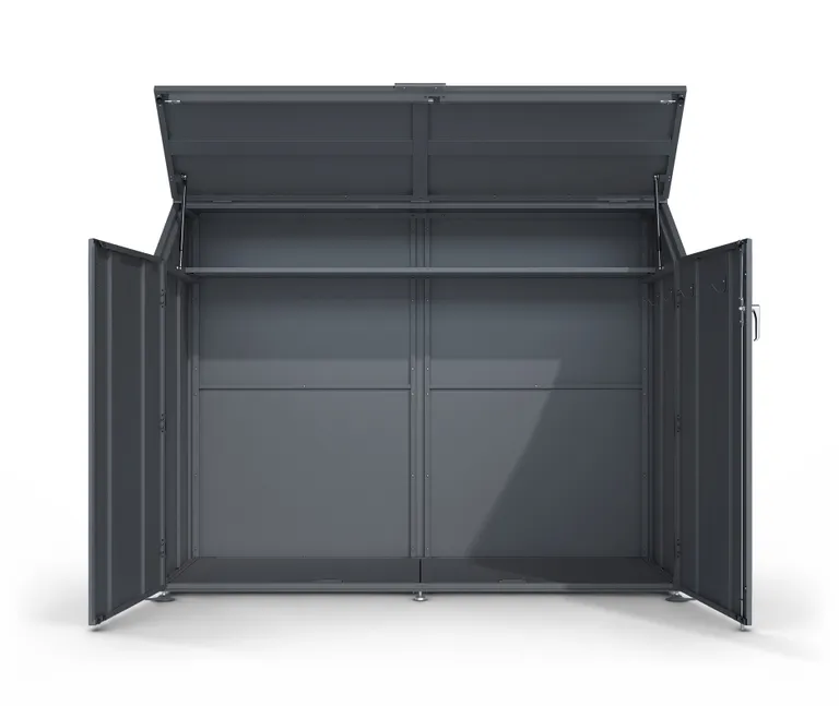 HORI Fahrradbox 200 x 100 x 157 cm Anthrazit 5