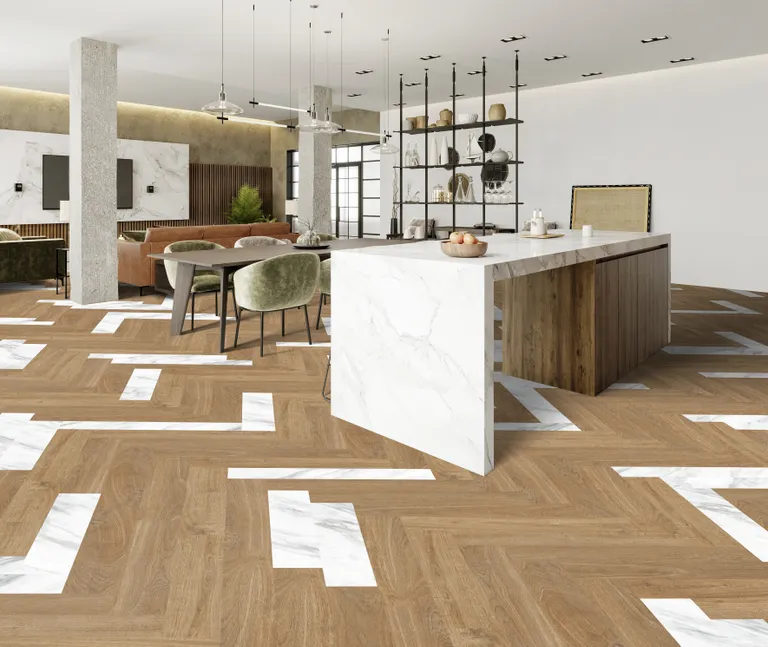 Gerflor Klebe-Vinylboden, Senso Unik, Fischgräte, Soleiado 4