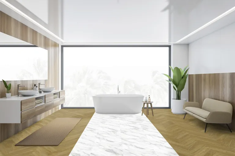 Gerflor Klebe-Vinylboden, Senso Unik, Fischgräte, Madera Castano 7