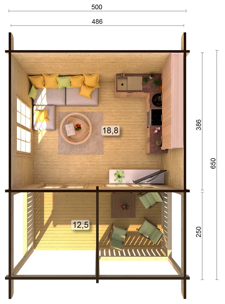 Palmako Ferienhaus Agneta 1