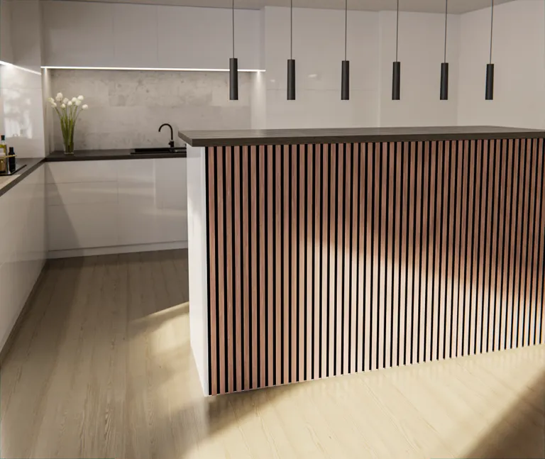 HORI WALL Akustik SlimLine Dekor Wandpaneele Walnut 4