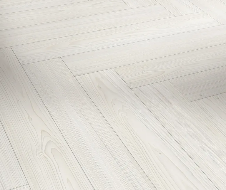 PARADOR PVC freier Klick-Designboden Modular One Lärche Apollo weiß Naturstruktur Fischgrät 0