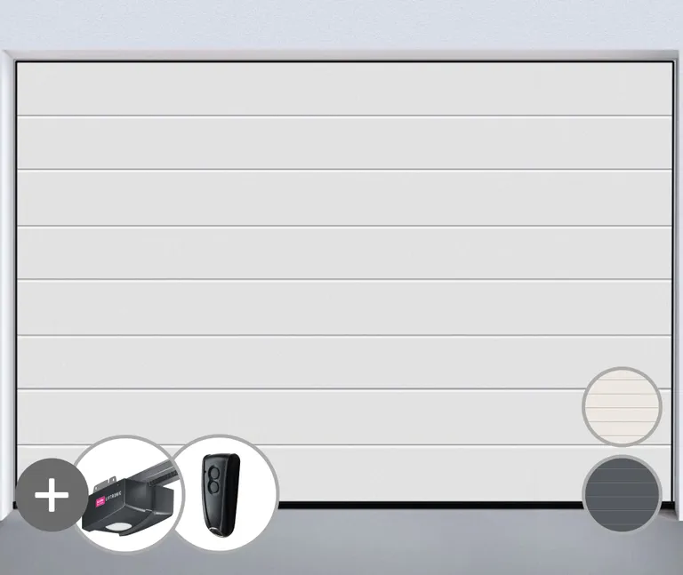 HÖRMANN Garagentor Sektionaltor EcoStar 42mm M-Sicke Woodgrain 0