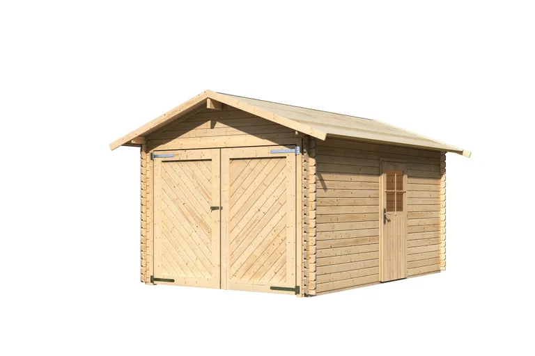 Karibu Blockbohlengarage Satteldach 2