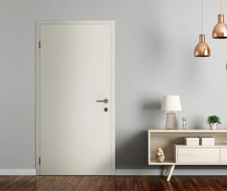 HORI Zimmertür CPL Weiß RAL9010  Röhrenspan Designkante 2