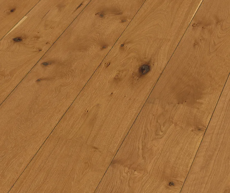 MEISTER Lindura Holzboden HD 400 Eiche authentic kastanienbraun 8911 gebürstet Landhausdiele 0