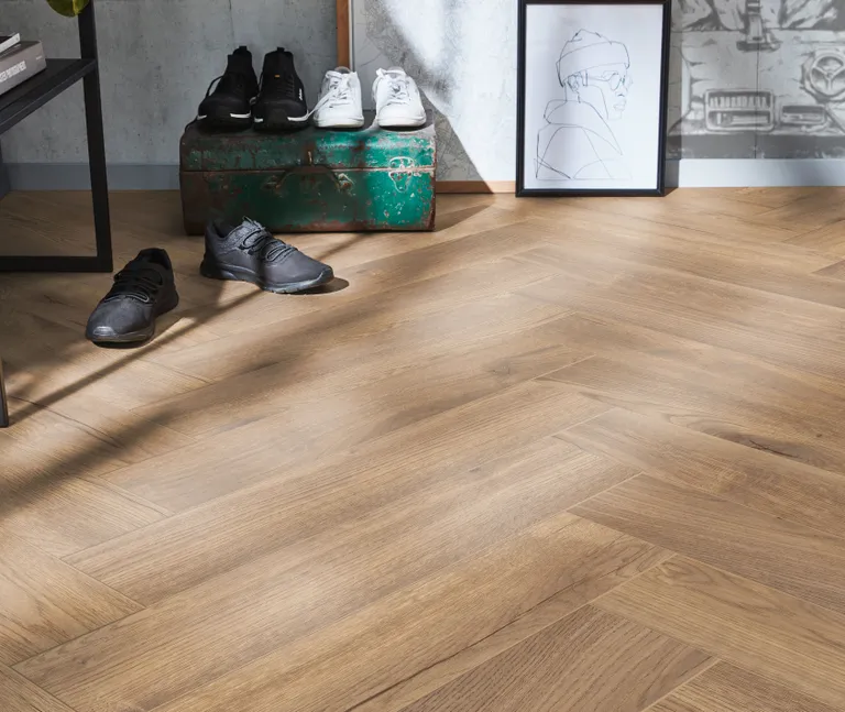 KRONOTEX Laminat Herringbone D4764 Treviso Oak Fischgräte 4