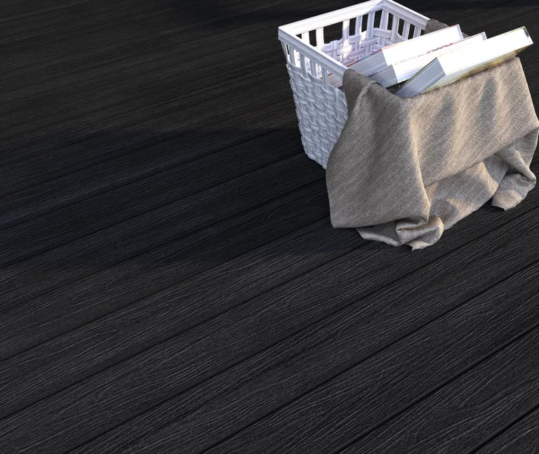 NewTechWood Terrassendielen WPC Hohlkammer Deluxe Ebony Holzstruktur gebürstet / glatt gebürstet Co-Extrudiert 22,5 x 138 mm 0