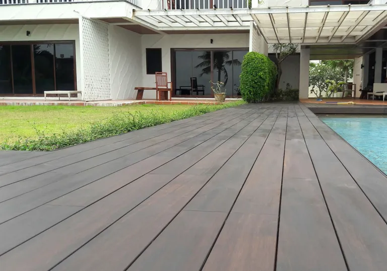 HORI Terrassendielen Komplettset Eco-Thermo Bambus geölt 18 x 137 mm 2