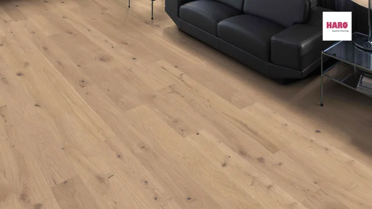 HARO Parkett 4000 Eiche puroweiß strukturiert Sauvage Landhausdiele 1