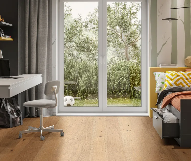 HWZ Klick-Furnierparkettboden PVC-frei, Ökobesserboden Susify, Landhausdiele Eiche Weiß 4
