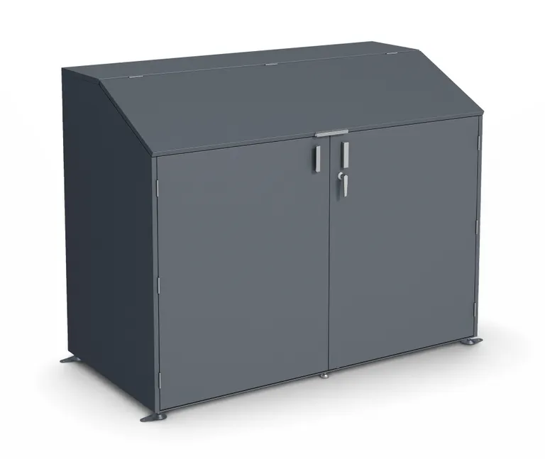 HORI Fahrradbox 200 x 100 x 157 cm Anthrazit 4