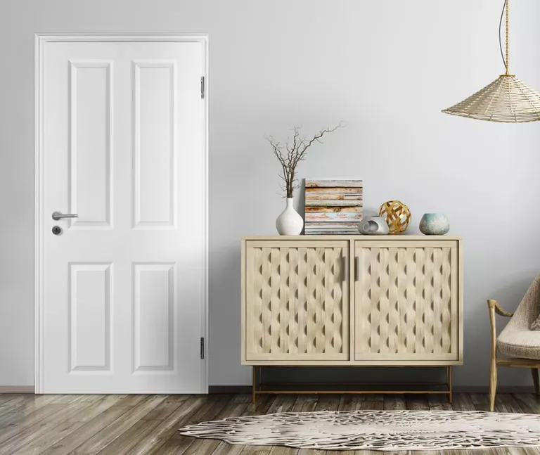 HORI Schallschutz Wohnungseingangstür Estella 4 Signalweiß RAL9003 SK2 Designkante Vollspan 2