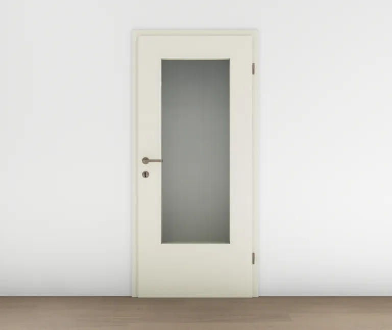 HORI Zimmertür CPL Weiß RAL9010 mit Lichtausschnitt Röhrenspan Designkante 0