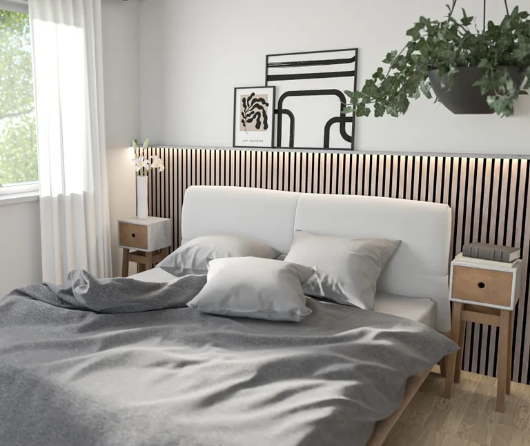 HORI WALL Akustik SlimLine Dekor Wandpaneele White Oak 6