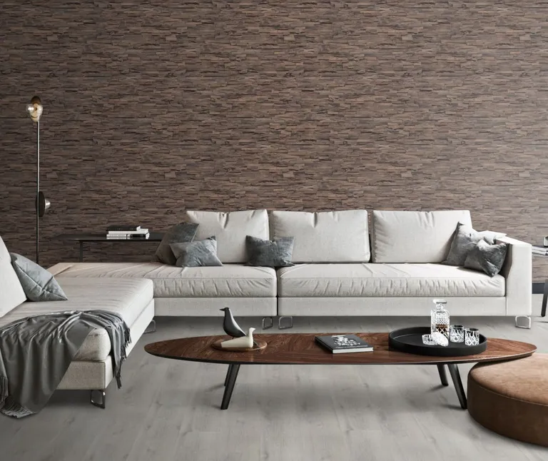 INDO Echtholz Wandverkleidung 3D Holzverblender Beachwood Coffee 1