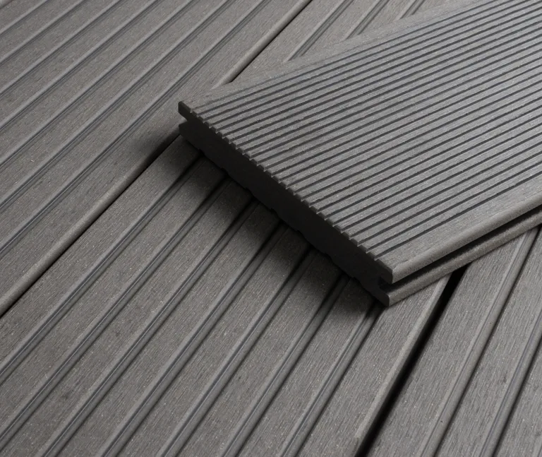 HORI Terrassendielen Komplettset WPC/BPC Vollprofil massiv grau 2
