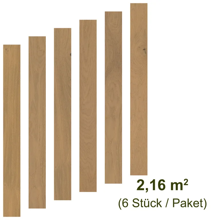 HWZ Klick-Furnierparkettboden PVC-frei, Ökobesserboden Susify, Landhausdiele Eiche Mist 8