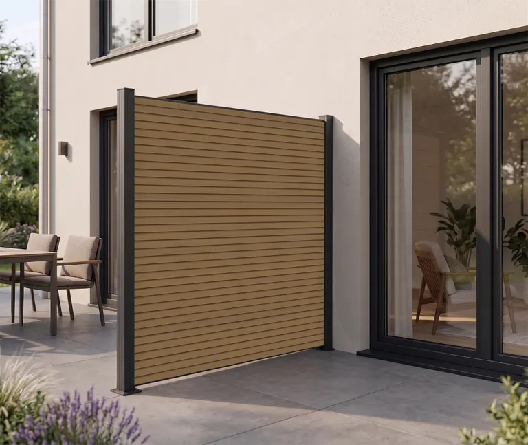 NewTechWood WPC Sichtschutzzaun Stecksystem Modena Rhombus 6