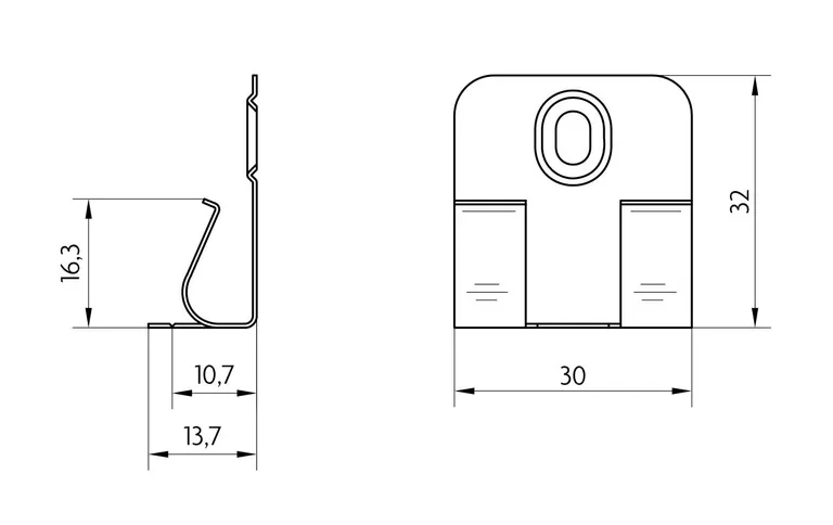 HORI Clip für HORI Sockelleisten 3
