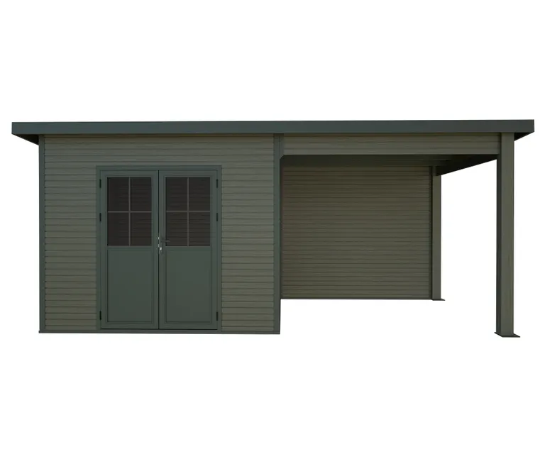 HORI WPC Gartenhaus Rhombus-Optik 560 x 290 cm 0
