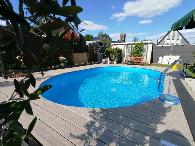HORI Terrassendielen Komplettset WPC Maui Massiv beige tiefe Holzstruktur + geriffelt 21 x 143 mm 10