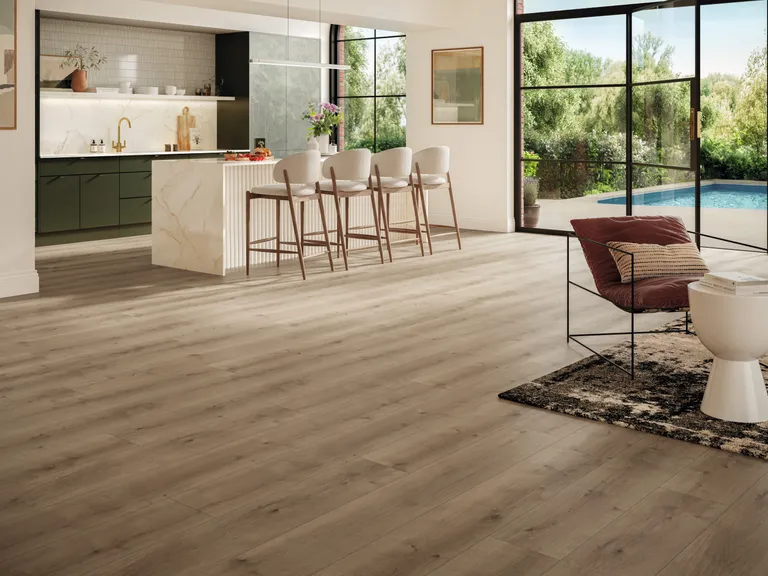 PARADOR PVC freier Klick-Designboden Modular ONE Eiche pure perlgrau Holzstruktur Landhausdiele 5