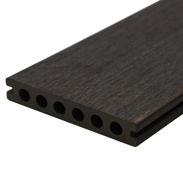 HORI Terrassendielen WPC Safety Schutzummantelung grau-braun modern grob strukturiert/glatt gebürstet 23 x 143 mm 0