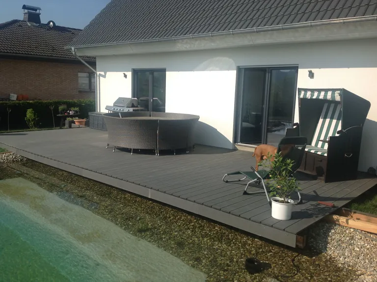 Lignodur terrafina Terrassendielen WPC Massiv Glatt Graphit 21x146 mm 8