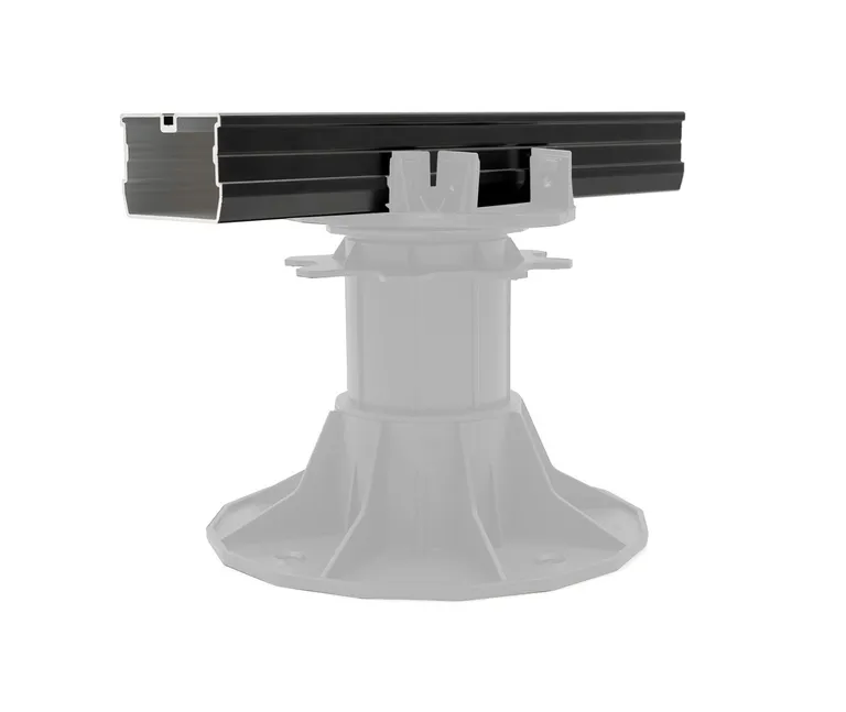 HORI Terrassendielen Unterkonstruktion Aluminium Easy-Click schwarz pulverbeschichtet 40 x 60 mm 3