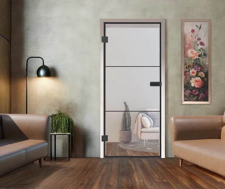 HORI Glastür Loft Premium Plano Klarglas ESG 8 mm 1