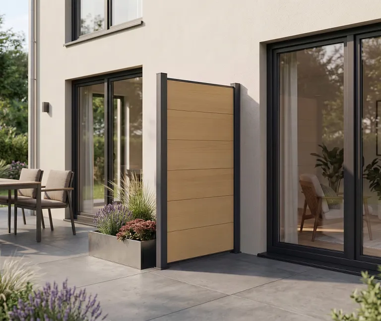 NewTechWood WPC Sichtschutzzaun Stecksystem Castello XXL 7