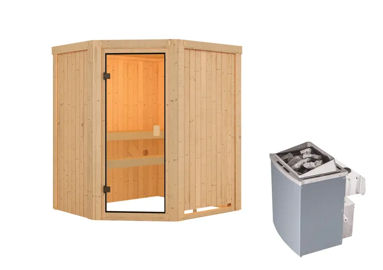 Woodfeeling System-Sauna Faurin Eckeinstieg 68 mm 2