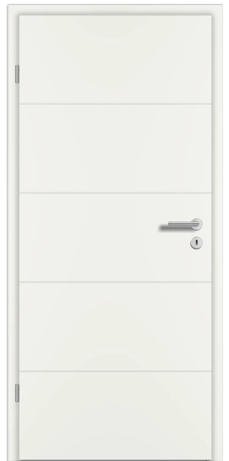 PRÜM Zimmertür Royal RY-251 Weißlack RAL9010 Röhrenspanplatten Eckkante 0