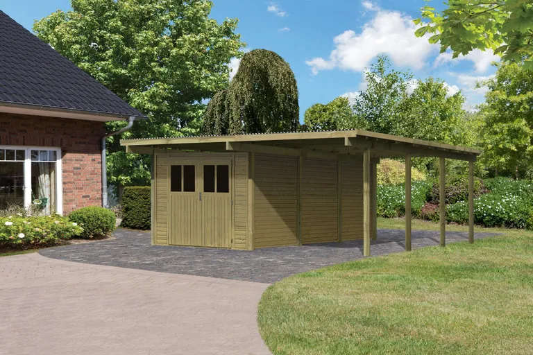 Karibu Doppelcarport Eco inkl. Abstellraum 4