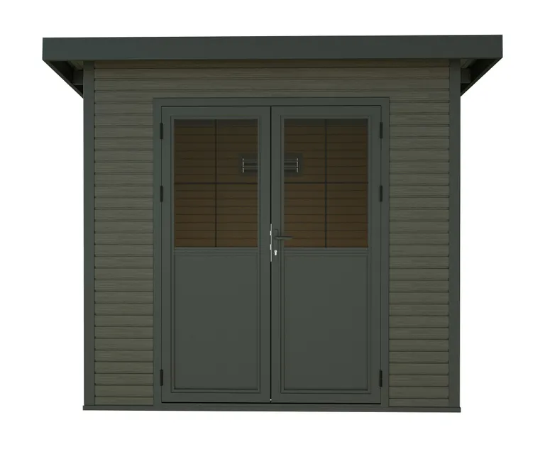 HORI WPC Gartenhaus Rhombus-Optik Braun/Grau 5
