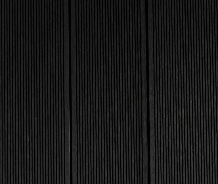HORI Terrassendielen Komplettset WPC Mauritius massiv anthrazit grob / fein geriffelt 20 x 140 mm 6