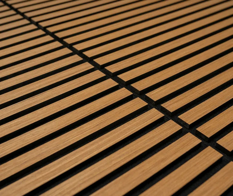 HORI WALL Akustik Dekor Wandpaneele Teak quadratisch 8