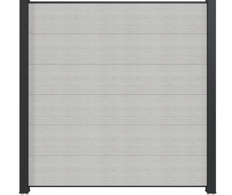 NewTechWood WPC Sichtschutzzaun Stecksystem Komplettset Castello XXL 6