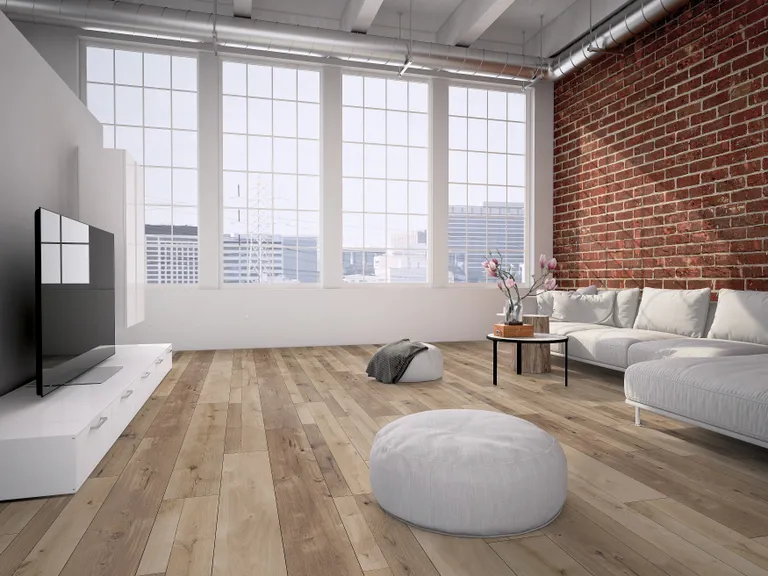 DOMIZIL PVC freier Klick-Designboden Aqua Eiche mix beige Landhausdiele 6