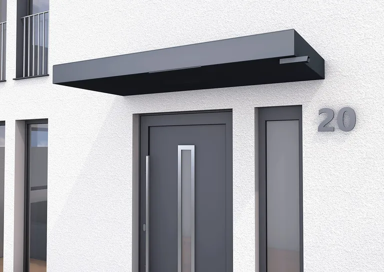 Gutta Vordach Haustür BS PLUS 200 DB 703 FS anthrazit aluminium 1